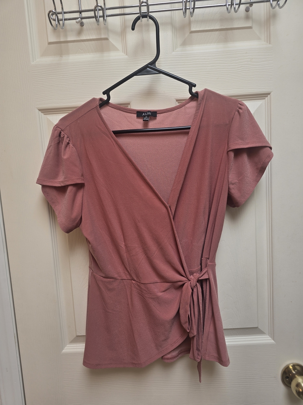 A.U.W. Women’s Dusty Rose Wrap Blouse